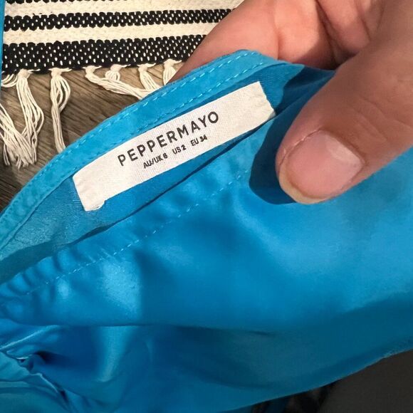 PEPPERMAYO Audrey Vintage Slip dress in Azure size 2 - Picture 16 of 16